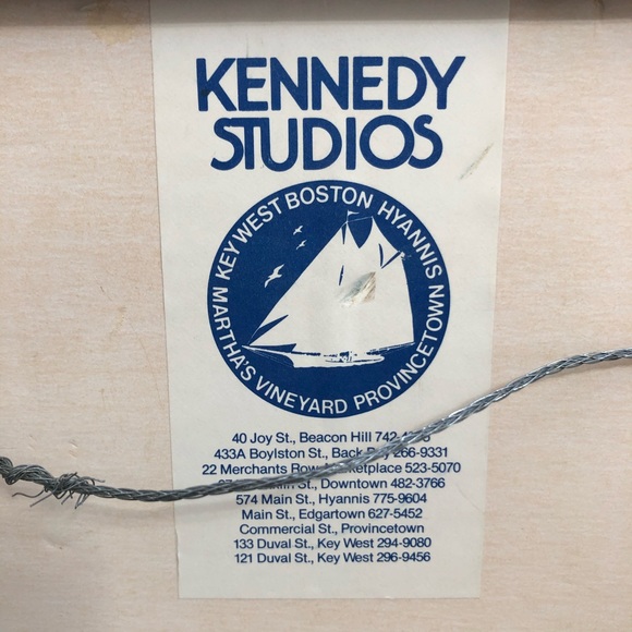 Robert E. Kennedy Edgartown Light, Martha’s Vineyard In Brushed Aluminum Frame - Picture 8 of 8